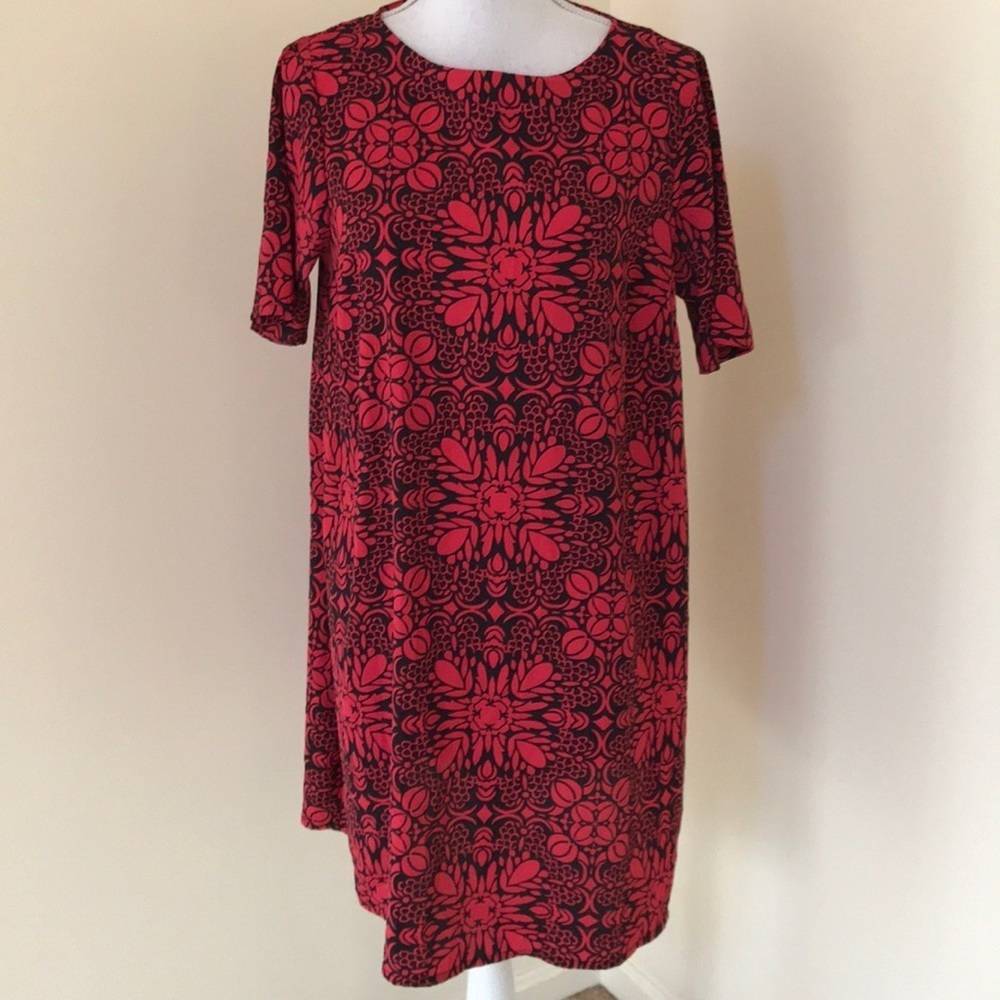ASOS Size 8, red combo S/S maternity dress